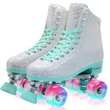 Roller Skate for Women Girls, High-top Double Row-Classic Rollerskates Size 5...