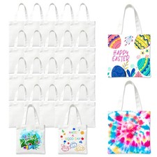 24 Pack 8 x 8.75 inch Sublimation Blanks Bulk Mini Tote Bags Wholesale Reusab...
