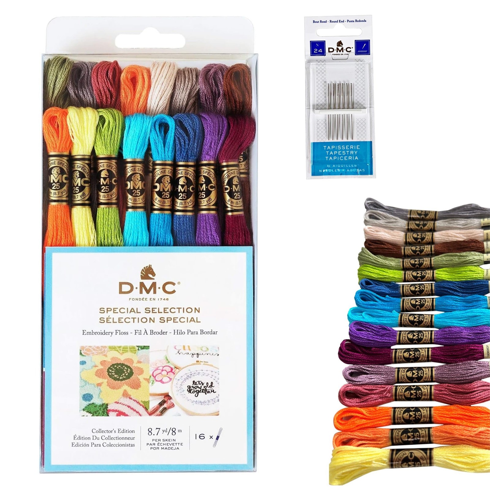 Floss, Dmc Embroidery Thread Pack,exclusive Colors,kit Bundl