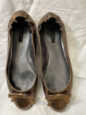 Dolce & Gabbana Women Flat Shoes Size 39.5 Made In Italy