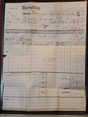 1916 Letter to Wm J Burke Undertaker Saratoga Springs NY RE Montgomery Ward Dish