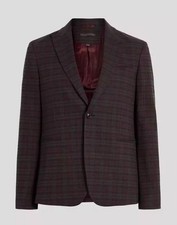 John Varvatos Mens 1-BTN Regular Fit Jacket 42 R US New JVS1802V3-DAAC