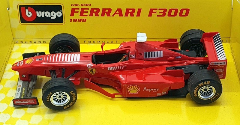 ミニカー Premium Collectibles 1/24 Ferrari F300 Burago 1/24 Scale Model Car 6503 - F1 Ferrari F300 1998 - #3 Red