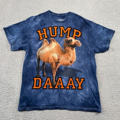 The Mountain T-Shirt Mens XL Blue Hump Daaay Camel Tie Dye Graphic Tee 3D Tees
