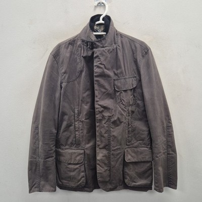 Barbour Joe Casely John Lewis Bezique Technical Wax Waterproof Grey Jacket Large