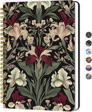 Lined Spiral Journal for Women, A5 Hardcover Cute Notebook for Work Note Takin