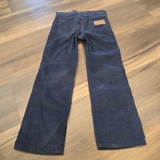 Vintage Wrangler Kids Girls Boys Navy Blue Corduroy Jeans Pants Size 6X