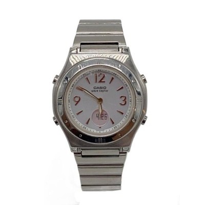 CASIO Solar Watch Analog Stainless PNK SLV LWA-M141