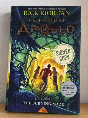 The Trials of Apollo 3 The Burning Maze Barnes & Noble Exclusive Signed First Ed