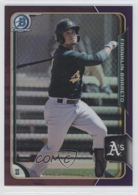 2015 Bowman Chrome Prospects Purple Refractor /250 Franklin Barreto #BCP227 0c4