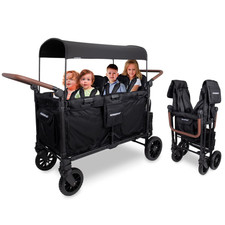 W6 Luxe Pro Stroller Wagon - 6 Seater with Safety Harness Sun Canopy