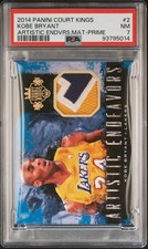 2014 PANINI COURT KINGS ARTISTIC ENDEAVORS MATERIAL #2 KOBE BRYANT 10/10 PSA 7
