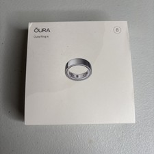 Oura Ring Gen 4 Size 8 Silver with Original Charger Box