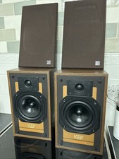 Pair of Vintage KEF Chorale Teak Mid Century Hi-Fi Speakers with Original Boxes