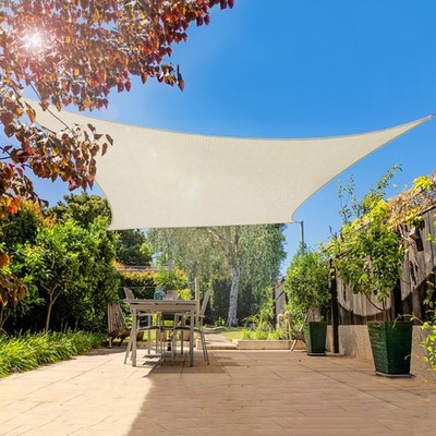 Permeable Shade Sail Patio Awning Outdoor Garden Pool Sun Canopy Shelter Cover
