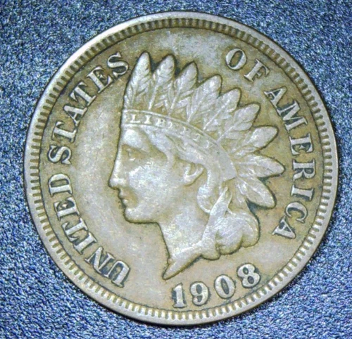 1908 Indian Head Cent  VF/XF RC42