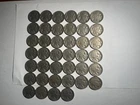 Roll of Buffalo Nickels  Lot of 40 Coins Dated Mostly 1930's