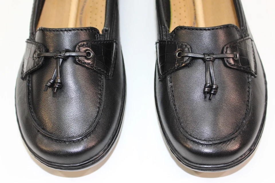 Clarks Cora Haley Cuero Negro Mujer 9.5 Zapatos Sin Cordones Vestido Colección Nuevo en Caja Nuevos Foto 4 de 4