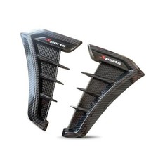 2PCS Car Fender Side Vents, TPU Scratch-Resistant 2 PCS Carbon Fiber Black