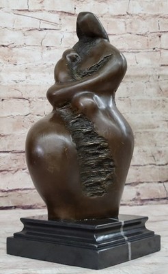 Unique Botero Bronze Statue: Mother and Child, Handcrafted Mid Century Art Sale