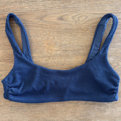 Veronica Beard Swim Celeste Bikini Top In Ocean Blue-Size L-NWOT