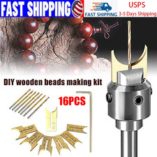 Buddha Beads Ball Router Bit Wooden Bead Maker Beads Drill Bit Cutter Tools Kit