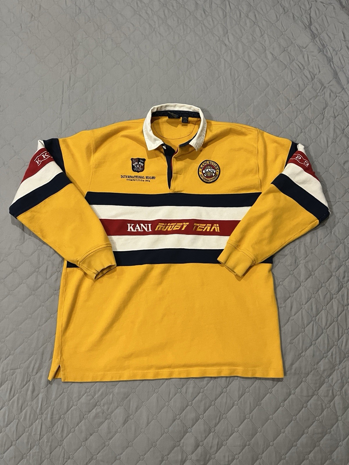 Vintage Karl Kani Jeans Rugby Shirt 1996 Nas Advertisement Adult XXL 90s Grail