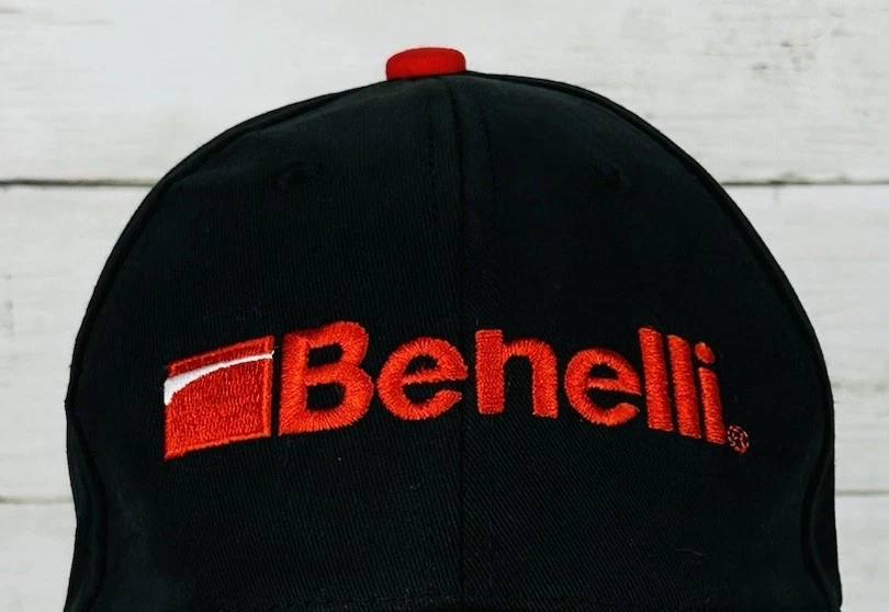 Sombrero Benelli Ajustado M/L Algodón Negro Rojo Ganso Bill Gorra Bordada Caza LEER Foto 2 de 4