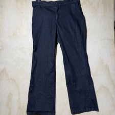 Lee Womens 16M Black Flex Motion Trouser Pants Mid Rise Regular Fit Stretch
