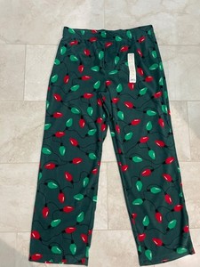 Croft & Barrow Men’s Kohls Christmas Lights Fleece Sleep Pant Size L Pant Only