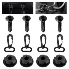 8PCS Cargo Net Hooks,Solid Mounting Automotive Cargo Nets Hook Kit with Fastenin