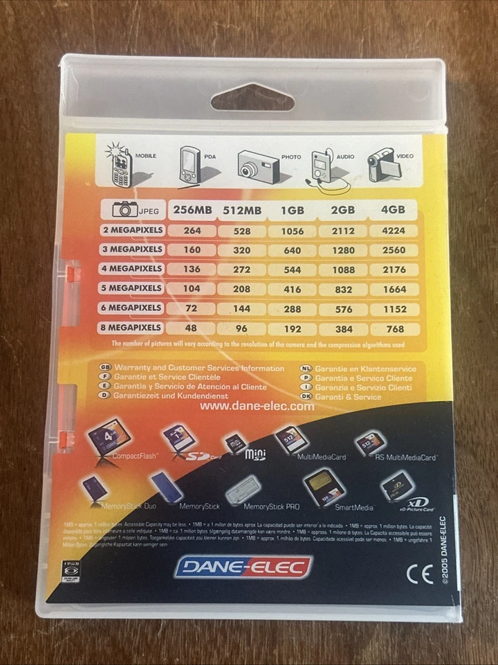 Dane Elec 256MB SD DVD Flash Memory Card Factory Sealed - Image 2 of 3