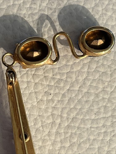 SELTEN VTG LORGNETTE-FÖRMIGE Strass Brosche Anstecknadel 2,25" fabelhaftes Statement Stück - Bild 5 von 14