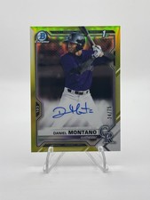 2021 Bowman - Chrome Prospects Autographs Daniel Montano #CPA-DM Yellow...