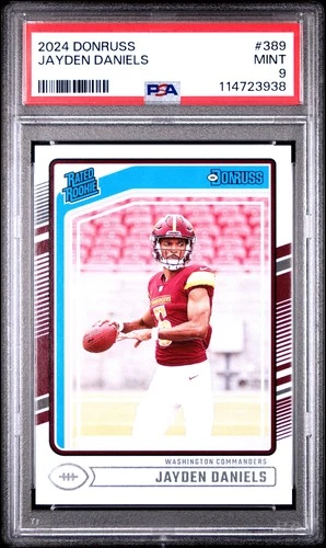 2024 PANINI DONRUSS #389 JAYDEN DANIELS ROOKIE RC PSA 9