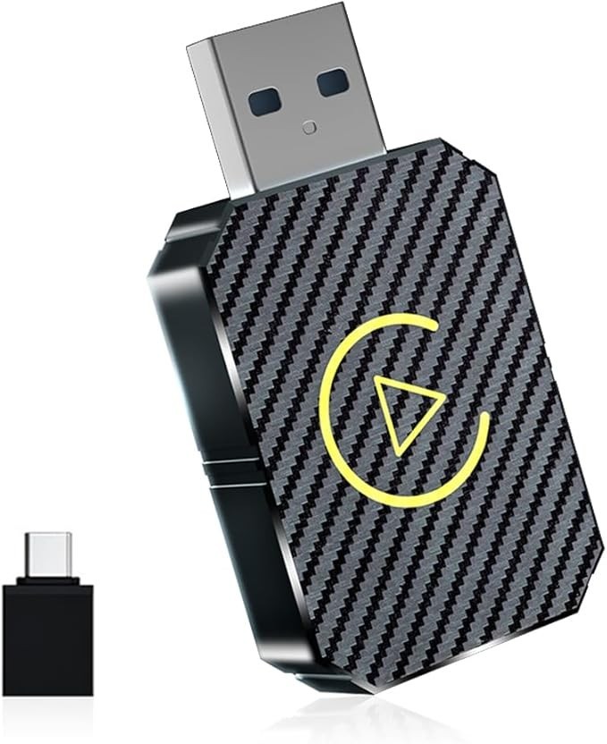 CarPlay ADATTATORE WIRELESS Auto IPHONE ANDROID 2in1 USB e Type-C Plug & Play - Miniatura 7