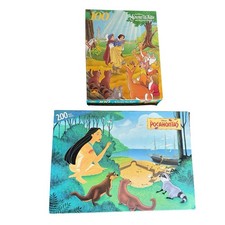Lot of 2 Vintage Disney Puzzles Pocahontas Snow White - Complete