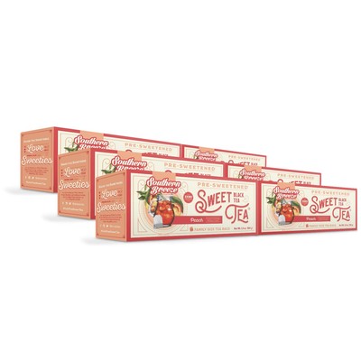 Southern Breeze Hot Brew Sweet Tea Peach Iced with Black and Zero... 