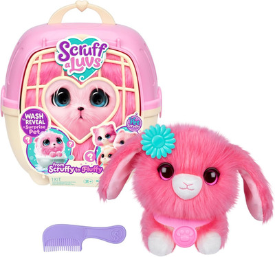 Pink Surprise Pet, Mystery Plush Toys, Stuffed Animals, Wash to Reveal 1 of 3 Re