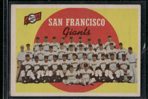 1959 Topps Baseball Checklist San Francisco Giants #69 One Player marked on back - product listing photo