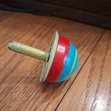 Old Tin Spinning Top  Made in USA