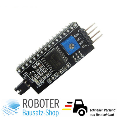 I2C/TWI Anschlussmodul für 1602 LCD Display - für Arduino Raspberry