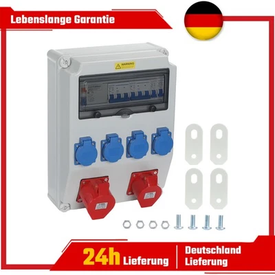 Stromverteilerkasten Mobil Plug & Play IP67 / IP54 230V Wandmontage 16A 32A - Bild 1 von 4