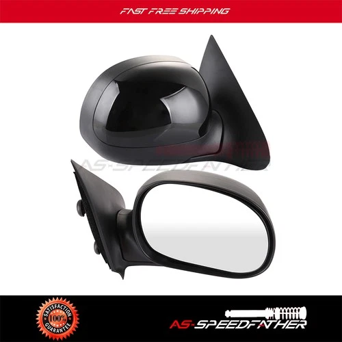 Manual Fold Black For 20171997-2004 Ford F-150 Left+Right Side Mirrors