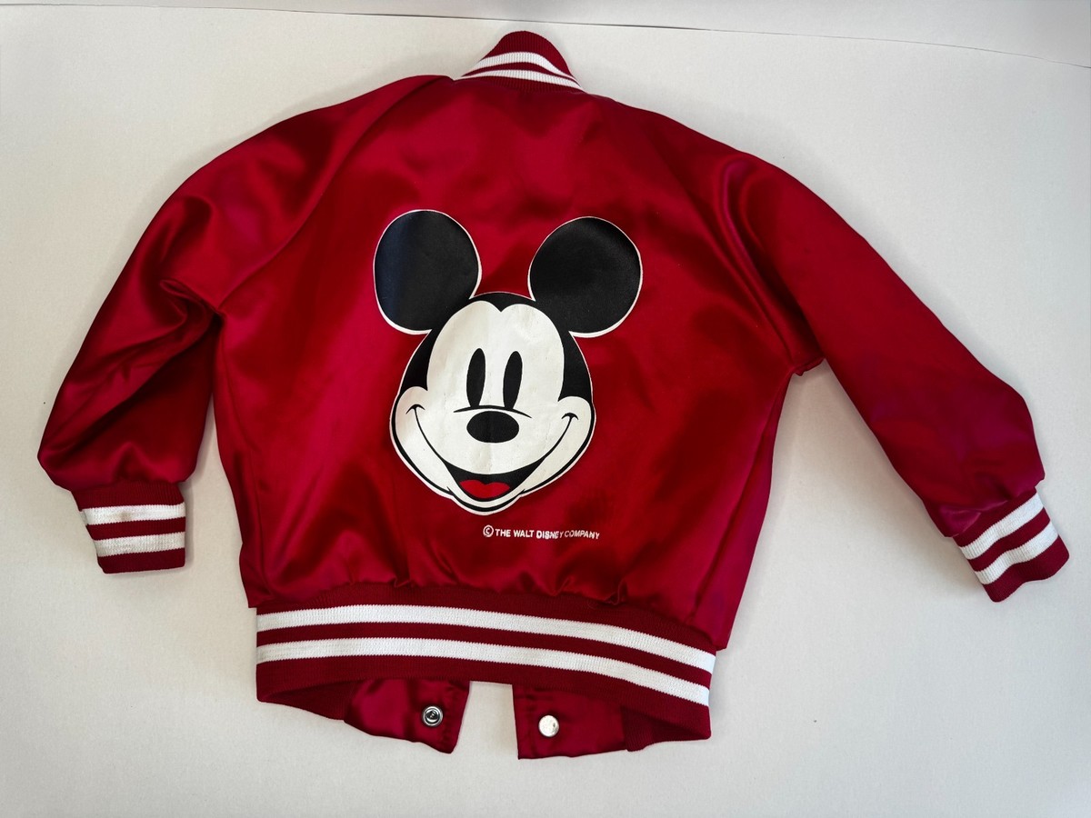 Chalk Line ミッキーマウス スタジャン XL Vintage Chalk Line Disney Mickey Mouse Red Satin Jacket – Made in