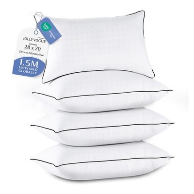 Pillows Queen Size Set of 4, Collection Bed Pillows for Sleeping, Hotel Quali...