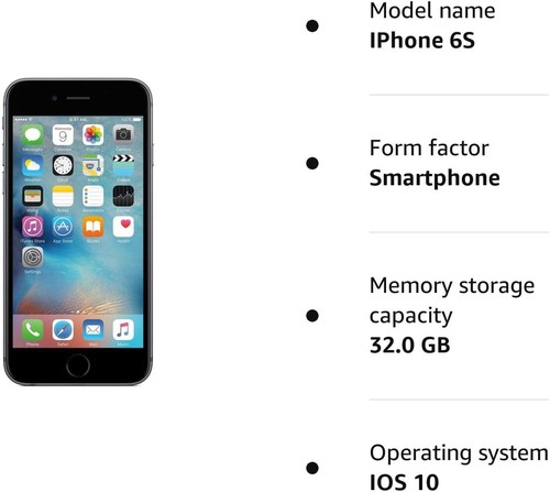 Apple iPhone 6S - 32GB - Space Gray - Unlocked - Afbeelding 5 van 8