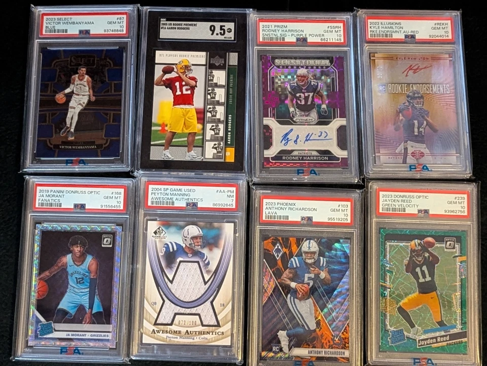 Sports Card Lot - Auto, Game Used, Graded PSA 10 Judge Mahomes Skenes Wembanyama - Image 2 of 4