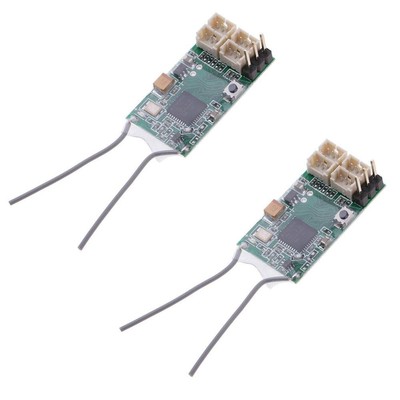2pcs Mini Cm410x 4 Channel Dsmx Dsm2 Receiver 2.4ghz Ppm Port Support Jr Dx6i