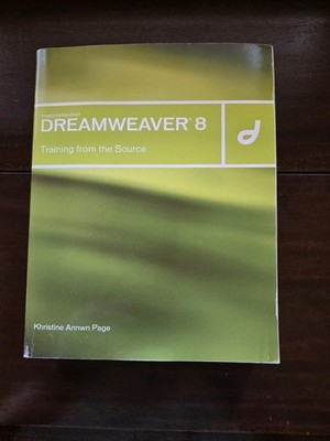 Macromedia Dreamweaver 8 Training From The Source Textbook Used Book With New CD